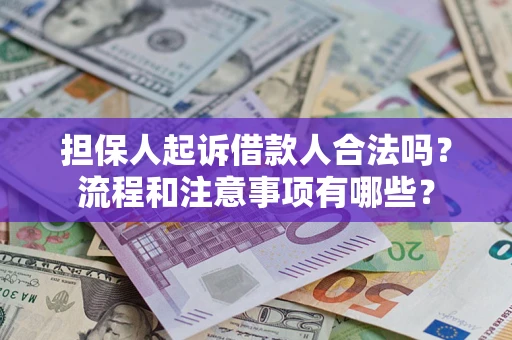 北京担保人起诉借款人合法吗？流程和注意事项有哪些？