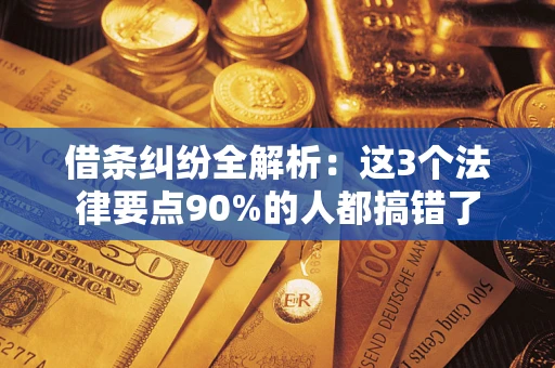 北京借条纠纷全解析：这3个法律要点90%的人都搞错了